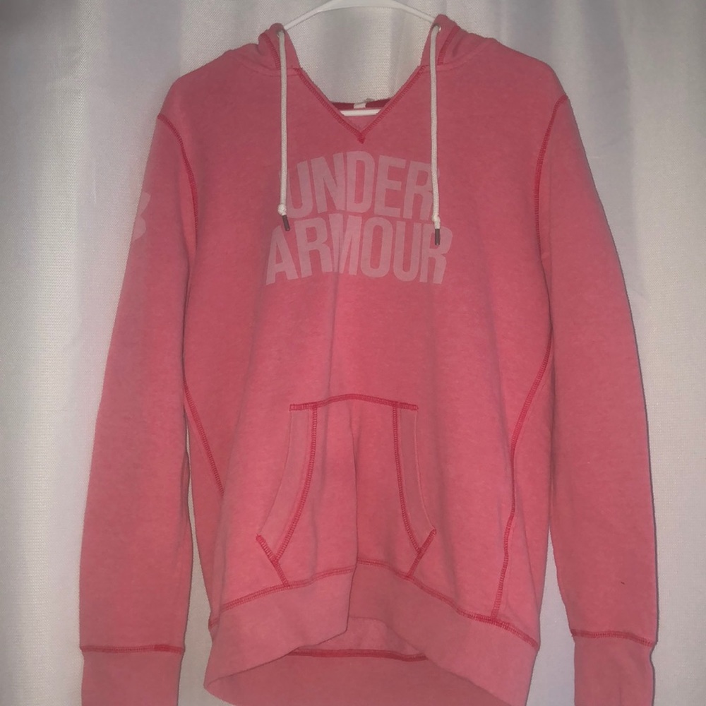 Pink V-Neck Under Armour Hoodie